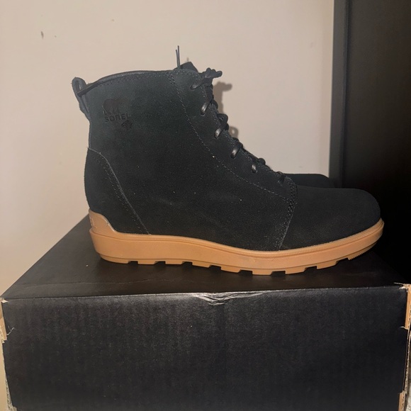 Sorel EVIE ll Lace Black Suede Bootie Size 9.5 New!! - Picture 5 of 11